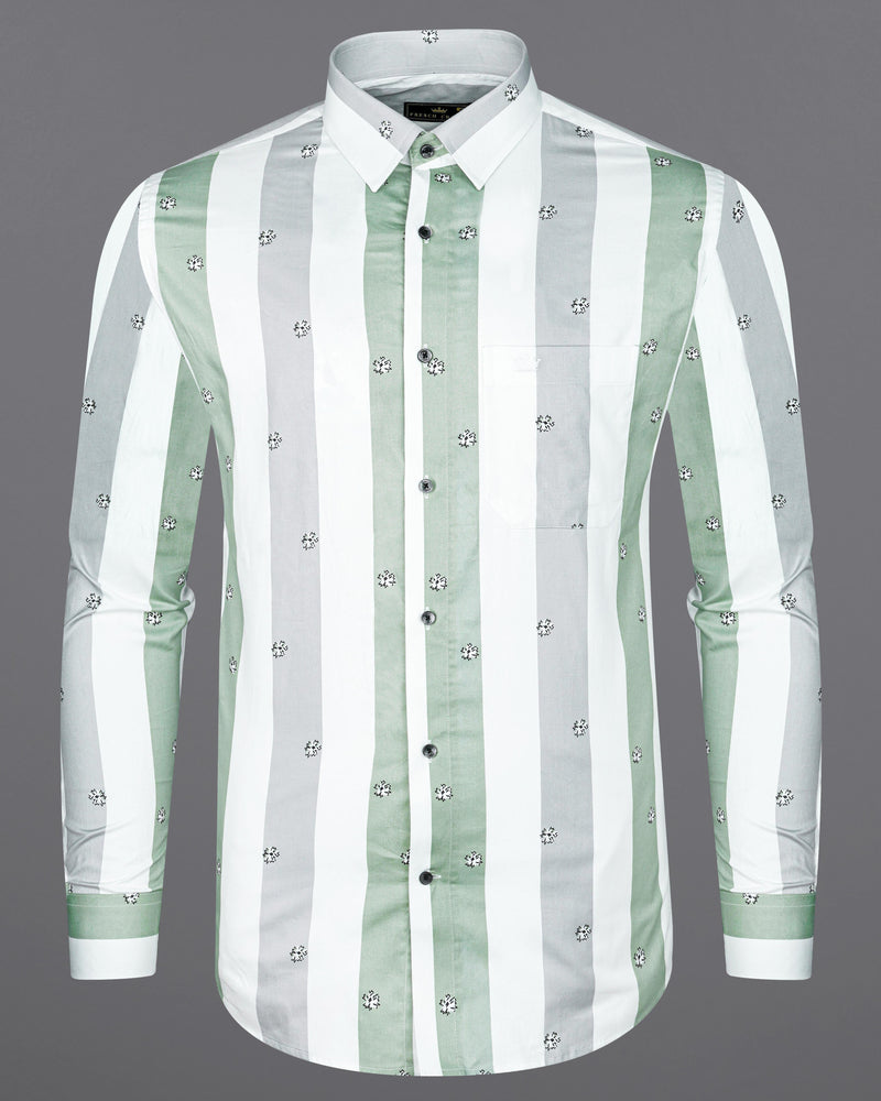 Bright White with Tiara Gray and Spring Rain Green Striped Super Soft Premium Cotton Shirt 8249-BLK-38,8249-BLK-H-38,8249-BLK-39,8249-BLK-H-39,8249-BLK-40,8249-BLK-H-40,8249-BLK-42,8249-BLK-H-42,8249-BLK-44,8249-BLK-H-44,8249-BLK-46,8249-BLK-H-46,8249-BLK-48,8249-BLK-H-48,8249-BLK-50,8249-BLK-H-50,8249-BLK-52,8249-BLK-H-52