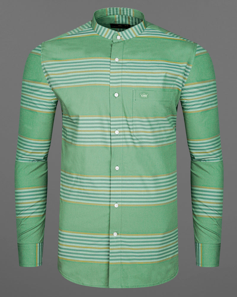 Lichen Green with Laser Yellow Striped Premium Cotton Shirt 8252-M-38, 8252-M-H-38, 8252-M-39, 8252-M-H-39, 8252-M-40, 8252-M-H-40, 8252-M-42, 8252-M-H-42, 8252-M-44, 8252-M-H-44, 8252-M-46, 8252-M-H-46, 8252-M-48, 8252-M-H-48, 8252-M-50, 8252-M-H-50, 8252-M-52, 8252-M-H-52