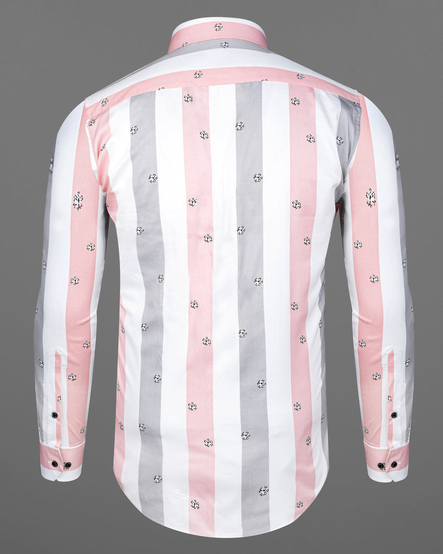 Bright White with Spun Pearl Gray and Cavern Pink Striped Super Soft Premium Cotton Shirt 8253-BLK-38, 8253-BLK-H-38, 8253-BLK-39, 8253-BLK-H-39, 8253-BLK-40, 8253-BLK-H-40, 8253-BLK-42, 8253-BLK-H-42, 8253-BLK-44, 8253-BLK-H-44, 8253-BLK-46, 8253-BLK-H-46, 8253-BLK-48, 8253-BLK-H-48, 8253-BLK-50, 8253-BLK-H-50, 8253-BLK-52, 8253-BLK-H-52