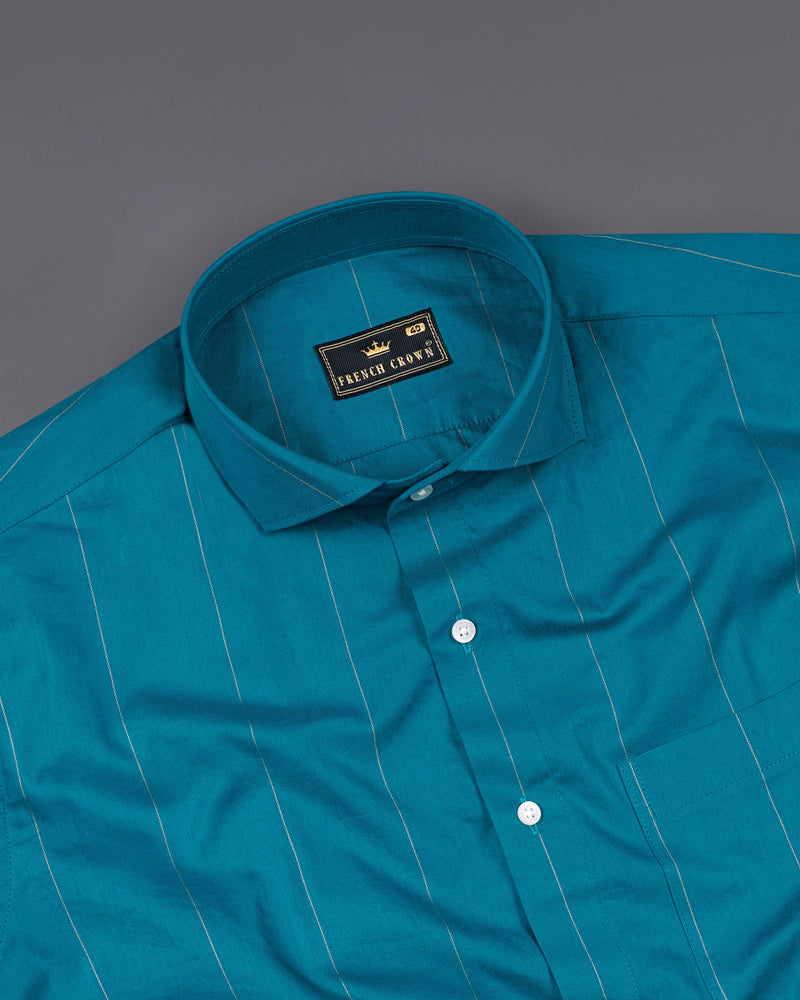 Orient Blue Twill Striped Premium Cotton Shirt   8279-CA-38, 8279-CA-H-38, 8279-CA-39, 8279-CA-H-39, 8279-CA-40, 8279-CA-H-40, 8279-CA-42, 8279-CA-H-42, 8279-CA-44, 8279-CA-H-44, 8279-CA-46, 8279-CA-H-46, 8279-CA-48, 8279-CA-H-48, 8279-CA-50, 8279-CA-H-50, 8279-CA-52, 8279-CA-H-52