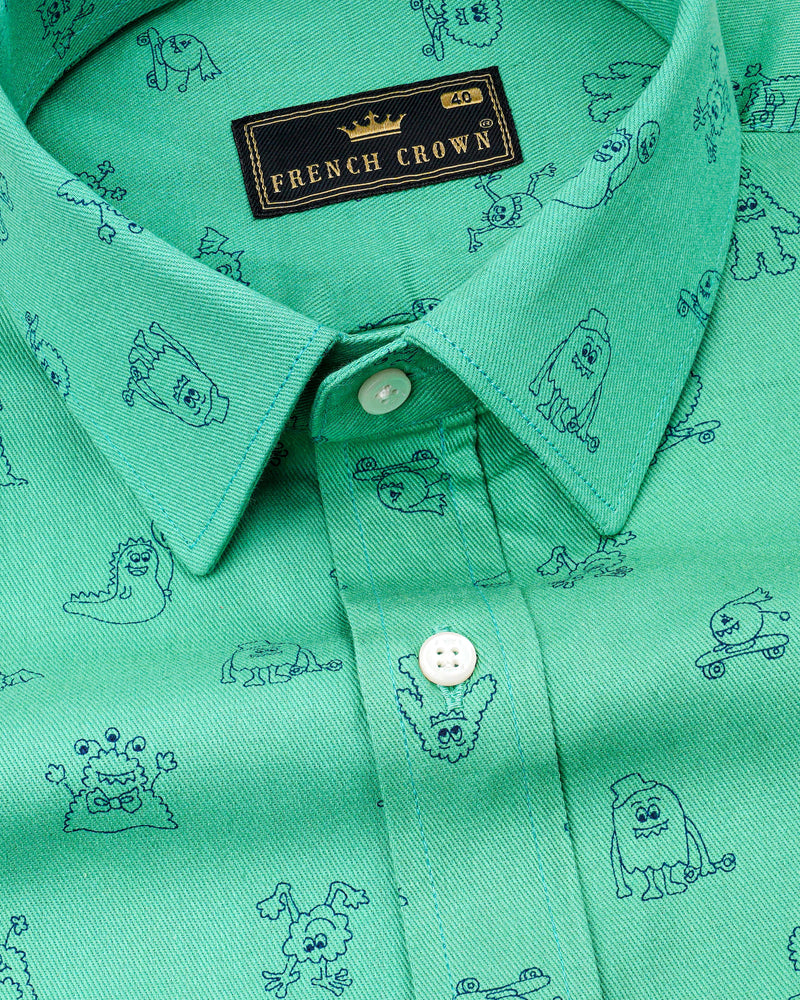 Jellyfish Green with Alien Printed Royal Oxford Designer Shirt 8295-P131 -38,8295-P131 -H-38,8295-P131 -39,8295-P131 -H-39,8295-P131 -40,8295-P131 -H-40,8295-P131 -42,8295-P131 -H-42,8295-P131 -44,8295-P131 -H-44,8295-P131 -46,8295-P131 -H-46,8295-P131 -48,8295-P131 -H-48,8295-P131 -50,8295-P131 -H-50,8295-P131 -52,8295-P131 -H-52