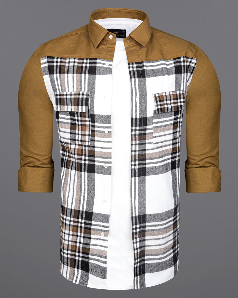 Bright White with potters Clay Brown Plaid Flannel Designer Overshirt 8304-P214 -38,8304-P214 -H-38,8304-P214 -39,8304-P214 -H-39,8304-P214 -40,8304-P214 -H-40,8304-P214 -42,8304-P214 -H-42,8304-P214 -44,8304-P214 -H-44,8304-P214 -46,8304-P214 -H-46,8304-P214 -48,8304-P214 -H-48,8304-P214 -50,8304-P214 -H-50,8304-P214 -52,8304-P214 -H-52