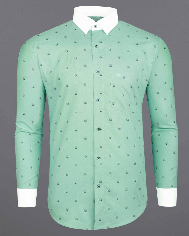 Turquoise Green Drum Printed with White Collar and Cuffs Royal Oxford Shirt 8317-WCC-BLE -38,8317-WCC-BLE -H-38,8317-WCC-BLE -39,8317-WCC-BLE -H-39,8317-WCC-BLE -40,8317-WCC-BLE -H-40,8317-WCC-BLE -42,8317-WCC-BLE -H-42,8317-WCC-BLE -44,8317-WCC-BLE -H-44,8317-WCC-BLE -46,8317-WCC-BLE -H-46,8317-WCC-BLE -48,8317-WCC-BLE -H-48,8317-WCC-BLE -50,8317-WCC-BLE -H-50,8317-WCC-BLE -52,8317-WCC-BLE -H-52