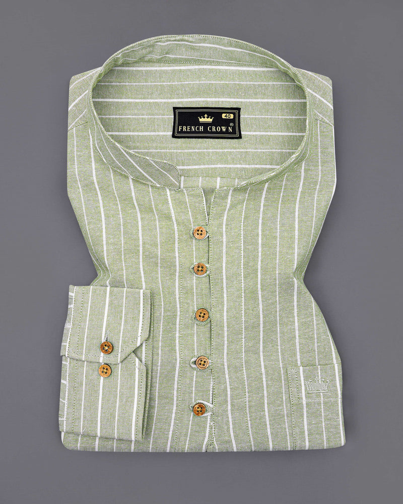 Beryl Green and White Striped Royal Oxford Kurta Shirt 8325-KS -38,8325-KS -H-38,8325-KS -39,8325-KS -H-39,8325-KS -40,8325-KS -H-40,8325-KS -42,8325-KS -H-42,8325-KS -44,8325-KS -H-44,8325-KS -46,8325-KS -H-46,8325-KS -48,8325-KS -H-48,8325-KS -50,8325-KS -H-50,8325-KS -52,8325-KS -H-52