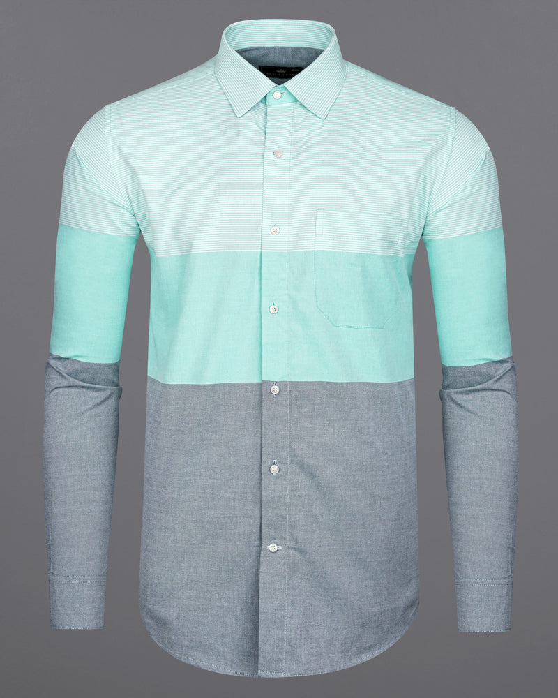 Manatee Gray with Scandal Aqua Green Royal Oxford Designer Shirt 8344-38, 8344-H-38, 8344-39, 8344-H-39, 8344-40, 8344-H-40, 8344-42, 8344-H-42, 8344-44, 8344-H-44, 8344-46, 8344-H-46, 8344-48, 8344-H-48, 8344-50, 8344-H-50, 8344-52, 8344-H-52c