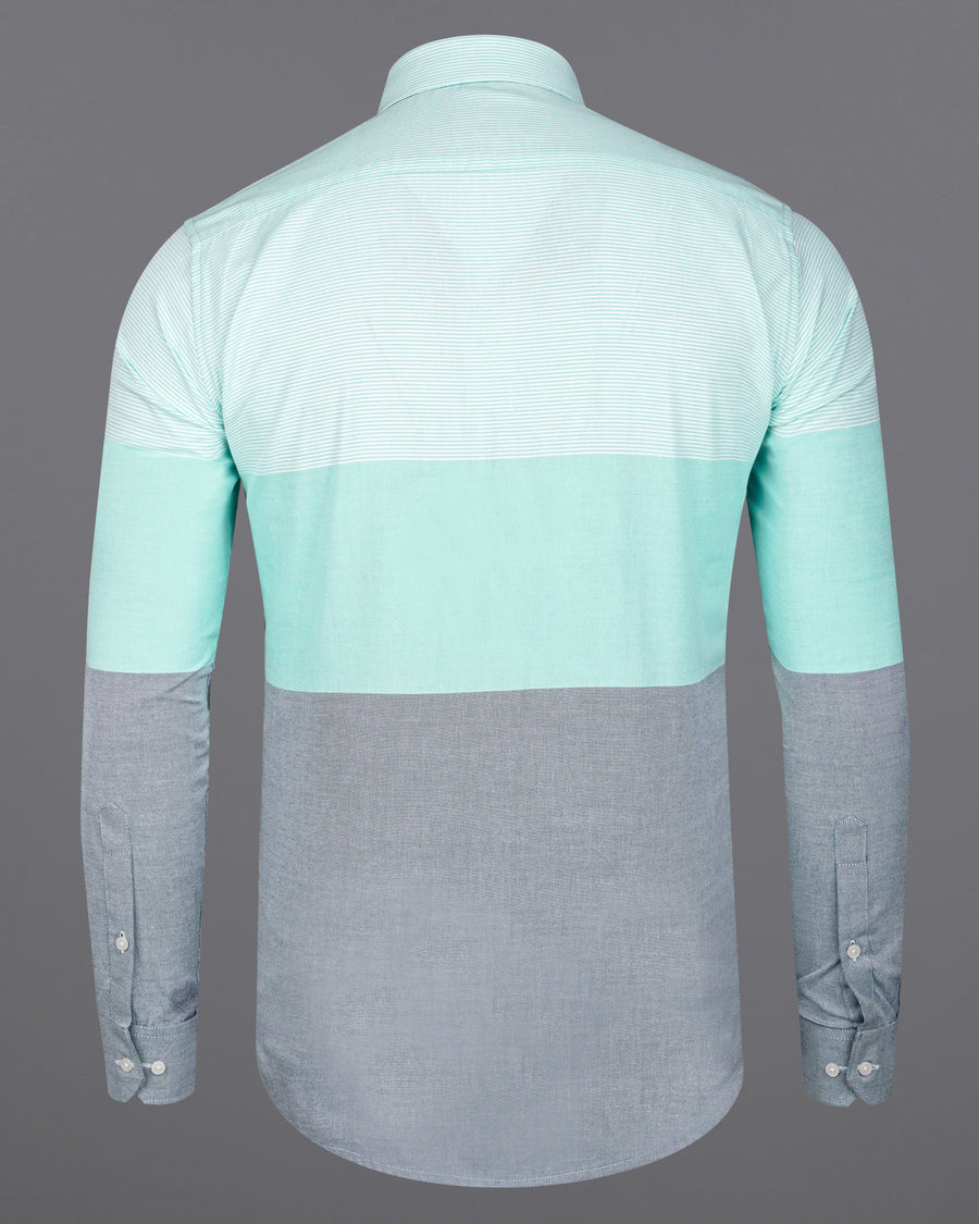 Manatee Gray with Scandal Aqua Green Royal Oxford Designer Shirt 8344-38, 8344-H-38, 8344-39, 8344-H-39, 8344-40, 8344-H-40, 8344-42, 8344-H-42, 8344-44, 8344-H-44, 8344-46, 8344-H-46, 8344-48, 8344-H-48, 8344-50, 8344-H-50, 8344-52, 8344-H-52