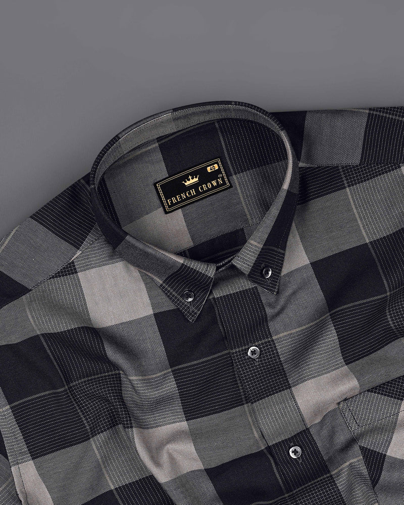 Jade Black with Bronco Gray Twill Checked Premium Cotton Shirt 8357-BD-BLK-38, 8357-BD-BLK-H-38, 8357-BD-BLK-39, 8357-BD-BLK-H-39, 8357-BD-BLK-40, 8357-BD-BLK-H-40, 8357-BD-BLK-42, 8357-BD-BLK-H-42, 8357-BD-BLK-44, 8357-BD-BLK-H-44, 8357-BD-BLK-46, 8357-BD-BLK-H-46, 8357-BD-BLK-48, 8357-BD-BLK-H-48, 8357-BD-BLK-50, 8357-BD-BLK-H-50, 8357-BD-BLK-52, 8357-BD-BLK-H-52