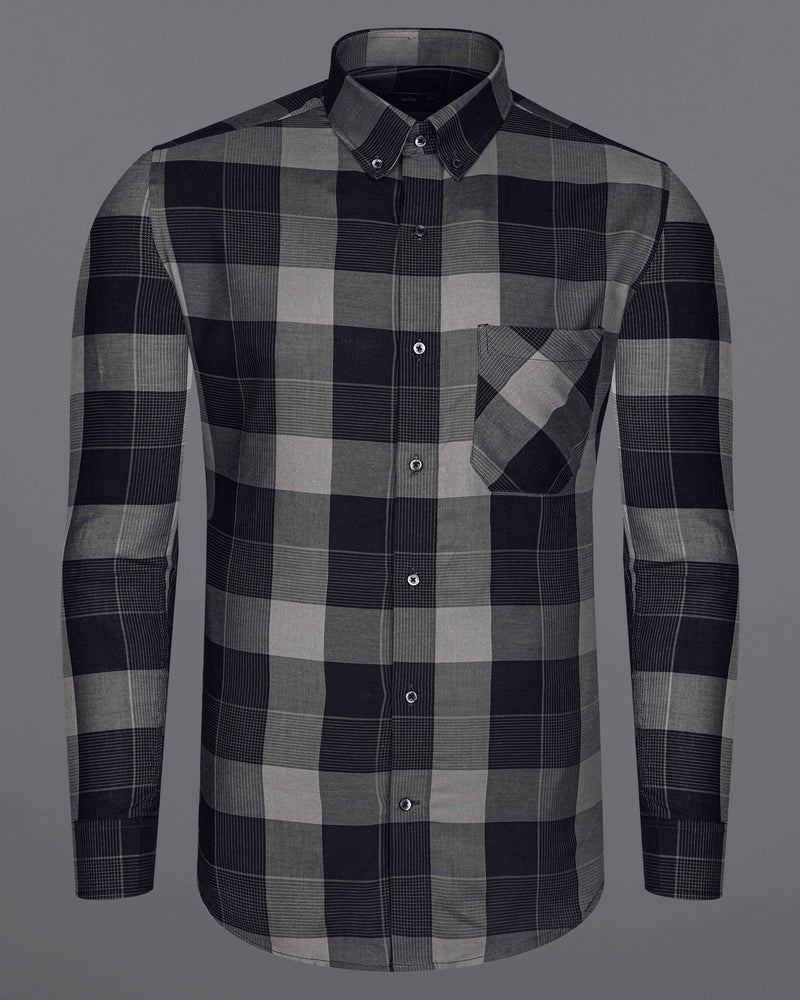 Jade Black with Bronco Gray Twill Checked Premium Cotton Shirt 8357-BD-BLK-38, 8357-BD-BLK-H-38, 8357-BD-BLK-39, 8357-BD-BLK-H-39, 8357-BD-BLK-40, 8357-BD-BLK-H-40, 8357-BD-BLK-42, 8357-BD-BLK-H-42, 8357-BD-BLK-44, 8357-BD-BLK-H-44, 8357-BD-BLK-46, 8357-BD-BLK-H-46, 8357-BD-BLK-48, 8357-BD-BLK-H-48, 8357-BD-BLK-50, 8357-BD-BLK-H-50, 8357-BD-BLK-52, 8357-BD-BLK-H-52