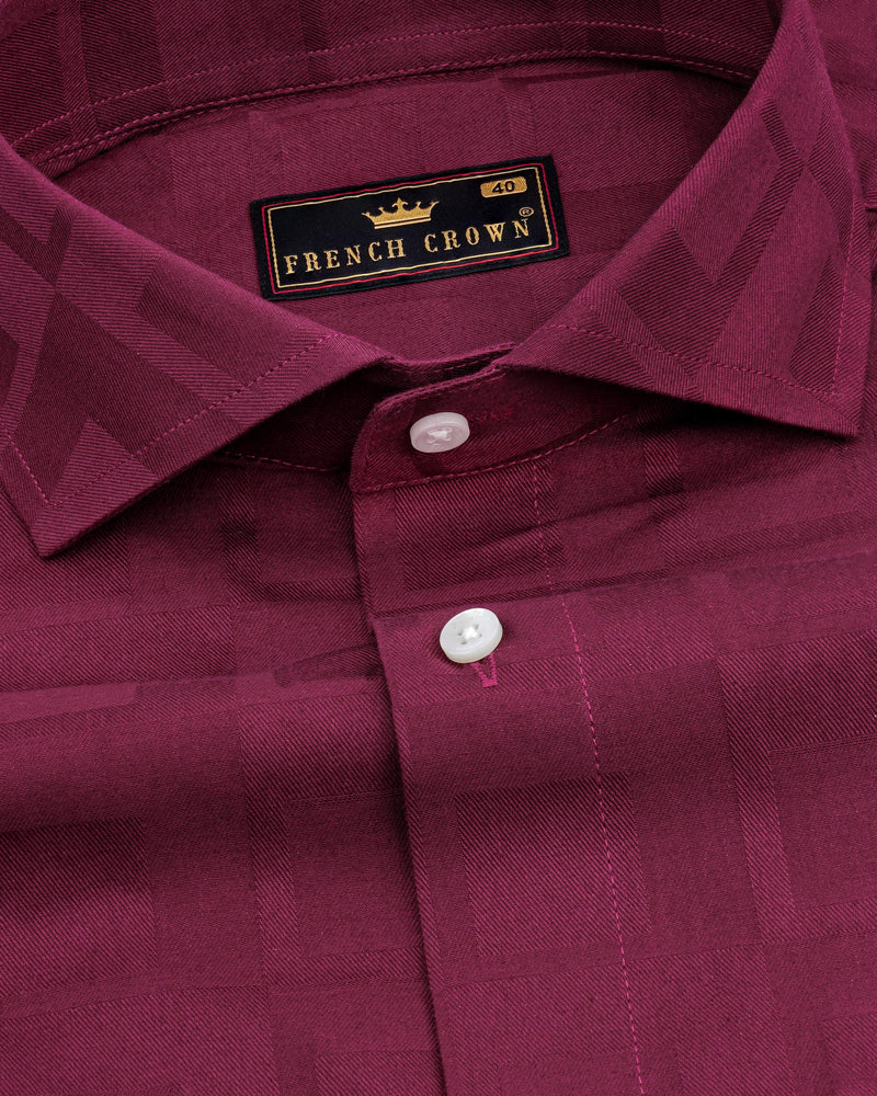 Claret Maroon Plaid Dobby Textured Premium Giza Cotton Shirt 8373-CA-38, 8373-CA-H-38, 8373-CA-39, 8373-CA-H-39, 8373-CA-40, 8373-CA-H-40, 8373-CA-42, 8373-CA-H-42, 8373-CA-44, 8373-CA-H-44, 8373-CA-46, 8373-CA-H-46, 8373-CA-48, 8373-CA-H-48, 8373-CA-50, 8373-CA-H-50, 8373-CA-52, 8373-CA-H-52