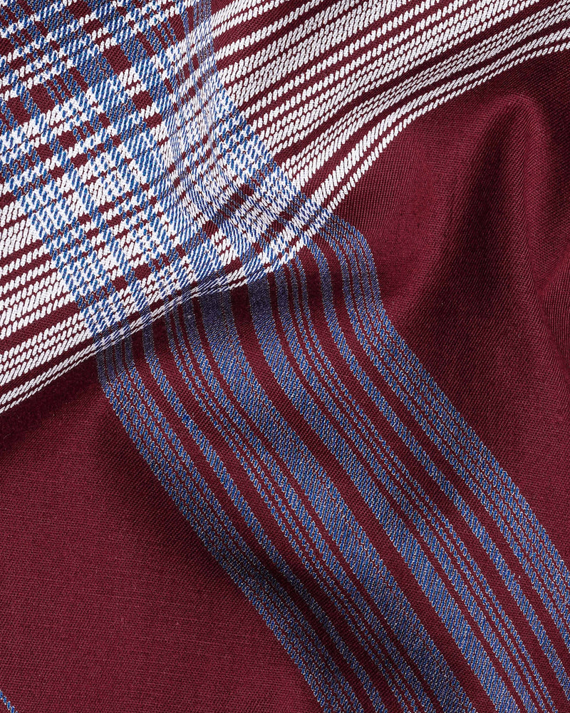 Espresso Maroon with Diagonal Striped Twill Premium Cotton Shirt 8382-38, 8382-H-38, 8382-39,8382-H-39, 8382-40, 8382-H-40, 8382-42, 8382-H-42, 8382-44, 8382-H-44, 8382-46, 8382-H-46, 8382-48, 8382-H-48, 8382-50, 8382-H-50, 8382-52, 8382-H-52