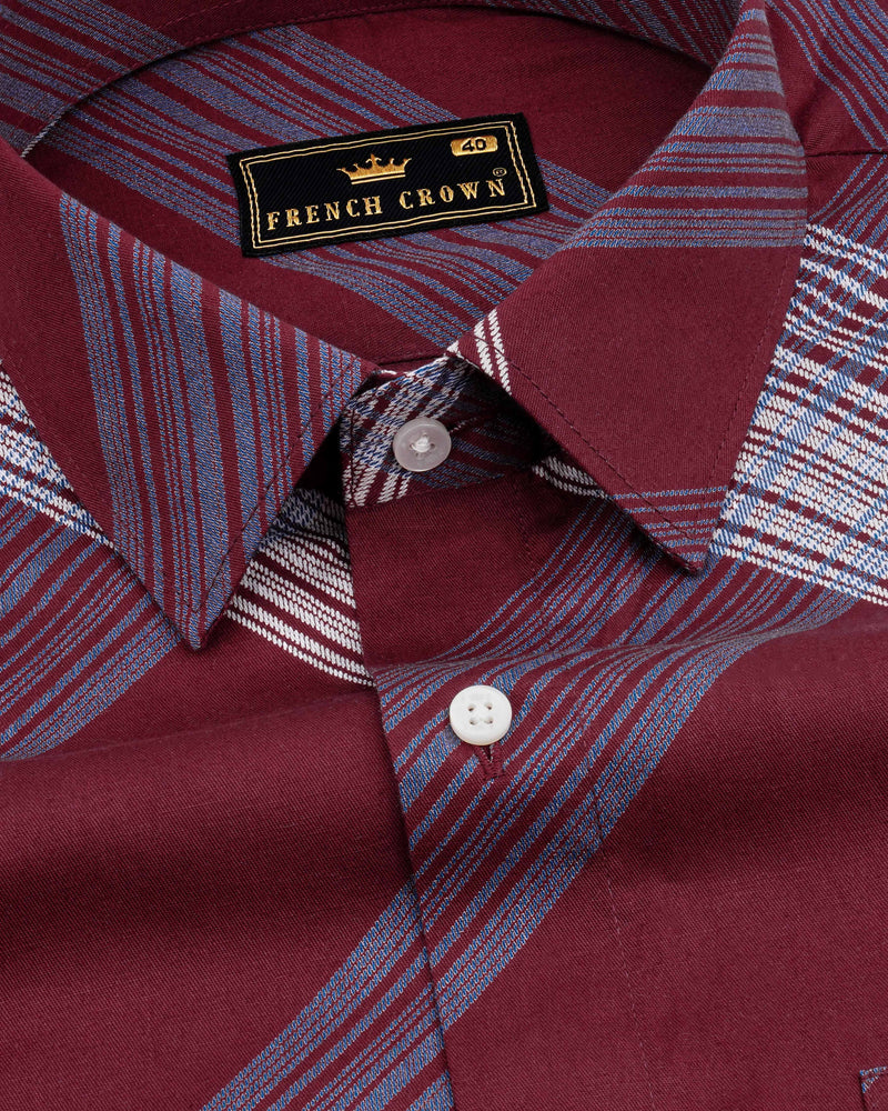 Espresso Maroon with Diagonal Striped Twill Premium Cotton Shirt 8382-38, 8382-H-38, 8382-39,8382-H-39, 8382-40, 8382-H-40, 8382-42, 8382-H-42, 8382-44, 8382-H-44, 8382-46, 8382-H-46, 8382-48, 8382-H-48, 8382-50, 8382-H-50, 8382-52, 8382-H-52