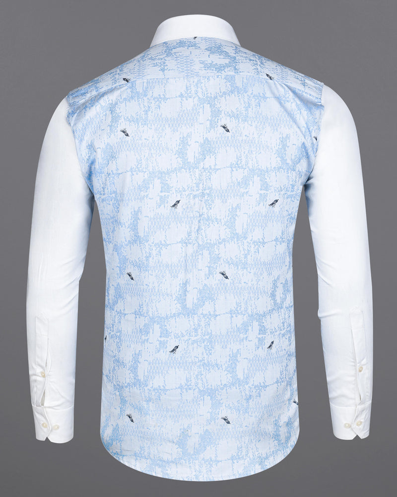 Bright White with Glacier Blue Jacquard Textured Premium Giza Cotton Designer Shirt 8395-P81-38, 8395-P81-H-38, 8395-P81-39,8395-P81-H-39, 8395-P81-40, 8395-P81-H-40, 8395-P81-42, 8395-P81-H-42, 8395-P81-44, 8395-P81-H-44, 8395-P81-46, 8395-P81-H-46, 8395-P81-48, 8395-P81-H-48, 8395-P81-50, 8395-P81-H-50, 8395-P81-52, 8395-P81-H-52