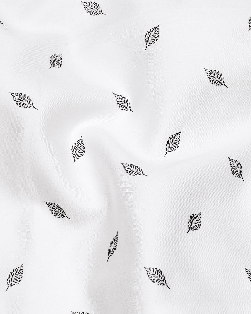 Bright White Leaves Printed Super Soft Premium Cotton Shirt 8397-BLK-38, 8397-BLK-H-38, 8397-BLK-39,8397-BLK-H-39, 8397-BLK-40, 8397-BLK-H-40, 8397-BLK-42, 8397-BLK-H-42, 8397-BLK-44, 8397-BLK-H-44, 8397-BLK-46, 8397-BLK-H-46, 8397-BLK-48, 8397-BLK-H-48, 8397-BLK-50, 8397-BLK-H-50, 8397-BLK-52, 8397-BLK-H-52