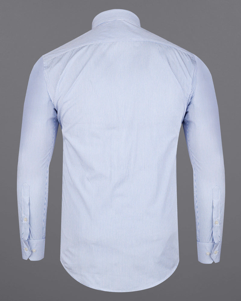 Bright White with Casper Blue Striped Premium Cotton Shirt 8420-CA-38, 8420-CA-H-38, 8420-CA-39,8420-CA-H-39, 8420-CA-40, 8420-CA-H-40, 8420-CA-42, 8420-CA-H-42, 8420-CA-44, 8420-CA-H-44, 8420-CA-46, 8420-CA-H-46, 8420-CA-48, 8420-CA-H-48, 8420-CA-50, 8420-CA-H-50, 8420-CA-52, 8420-CA-H-52