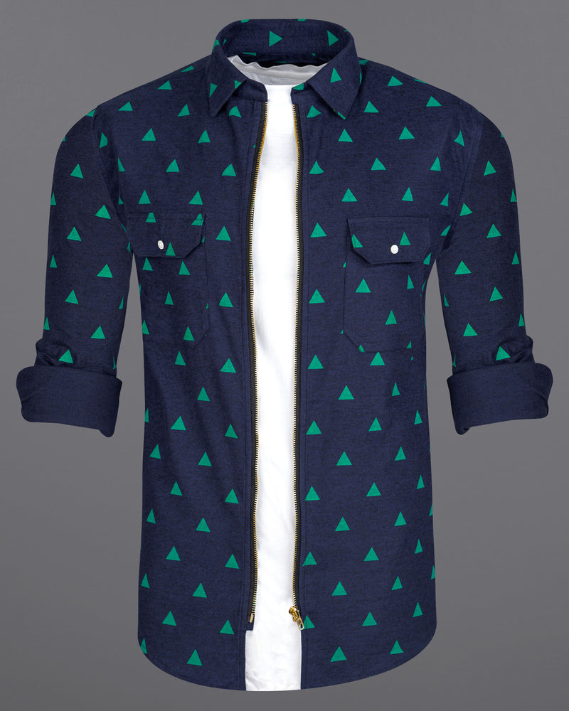 Tangaroa Navy Blue with Cyan Green Triangle Printed Flannel Designer Overshirt with Zipper Closure 8447-OS-FP-38,8447-OS-FP-H-38,8447-OS-FP-39,8447-OS-FP-H-39,8447-OS-FP-40,8447-OS-FP-H-40,8447-OS-FP-42,8447-OS-FP-H-42,8447-OS-FP-44,8447-OS-FP-H-44,8447-OS-FP-46,8447-OS-FP-H-46,8447-OS-FP-48,8447-OS-FP-H-48,8447-OS-FP-50,8447-OS-FP-H-50,8447-OS-FP-52,8447-OS-FP-H-52