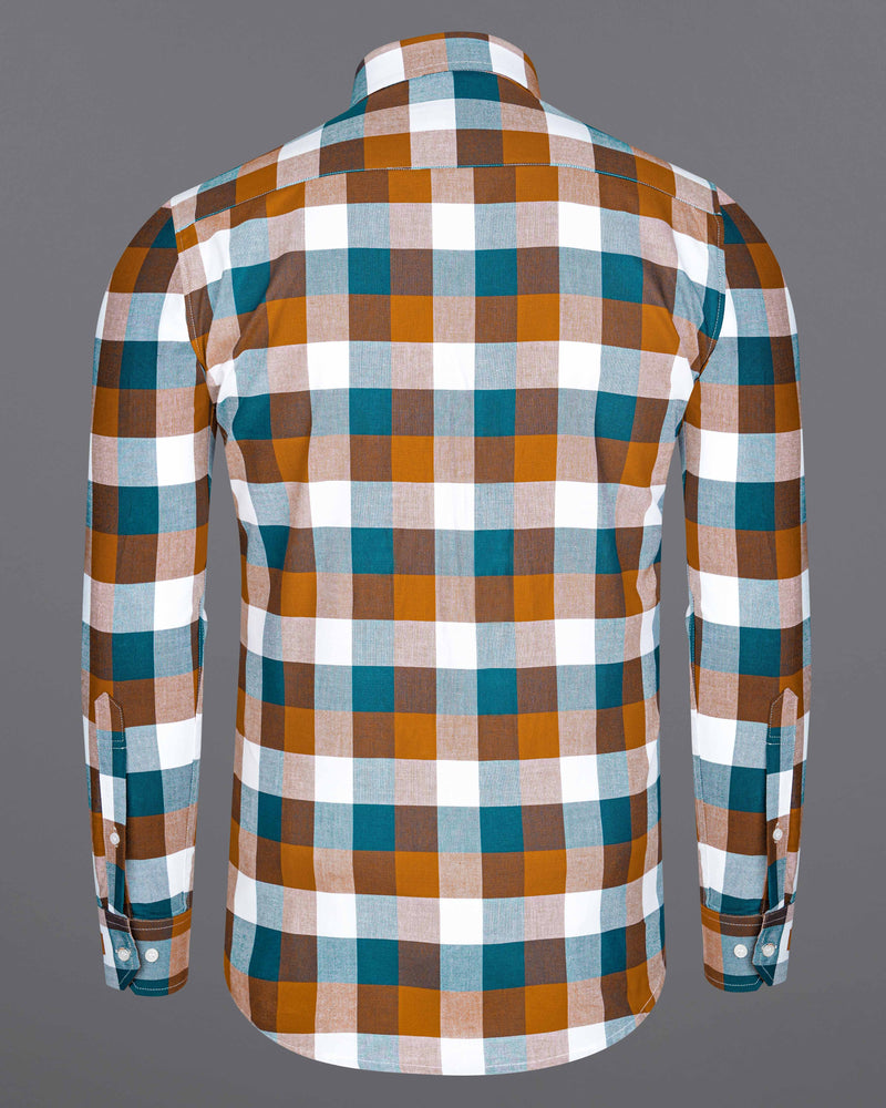 Bright White with Sienna Orange and Sherpa Sea Blue Checked Royal Oxford Shirt 8451-BD-38,8451-BD-H-38,8451-BD-39,8451-BD-H-39,8451-BD-40,8451-BD-H-40,8451-BD-42,8451-BD-H-42,8451-BD-44,8451-BD-H-44,8451-BD-46,8451-BD-H-46,8451-BD-48,8451-BD-H-48,8451-BD-50,8451-BD-H-50,8451-BD-52,8451-BD-H-52