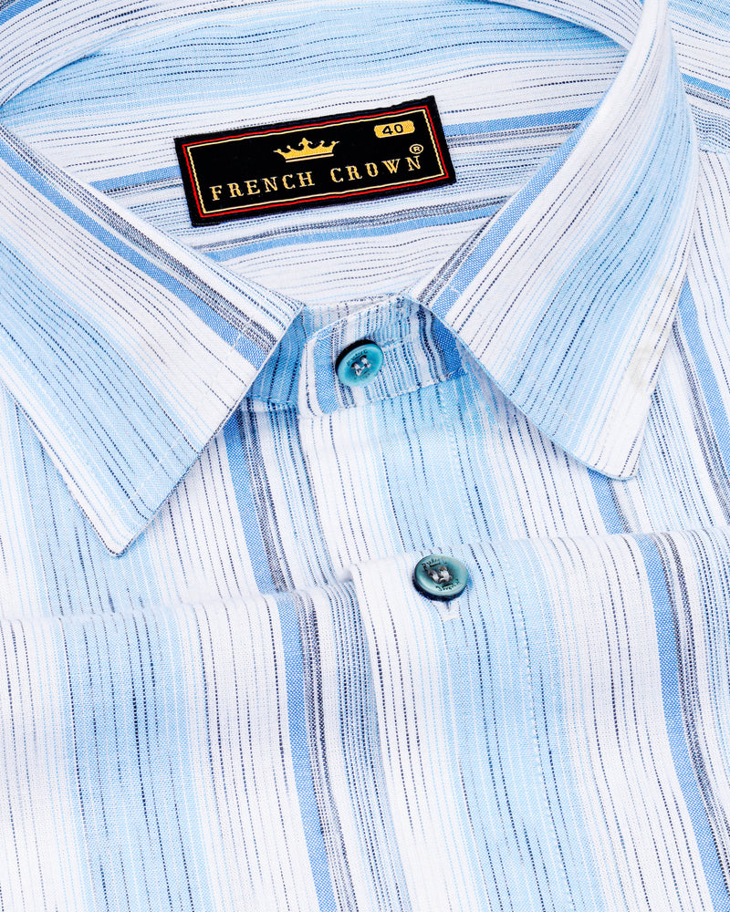 Bright White with Pale Aqua Blue Multicolour Striped Premium Cotton Shirt 8452-GR-38,8452-GR-H-38,8452-GR-39,8452-GR-H-39,8452-GR-40,8452-GR-H-40,8452-GR-42,8452-GR-H-42,8452-GR-44,8452-GR-H-44,8452-GR-46,8452-GR-H-46,8452-GR-48,8452-GR-H-48,8452-GR-50,8452-GR-H-50,8452-GR-52,8452-GR-H-52