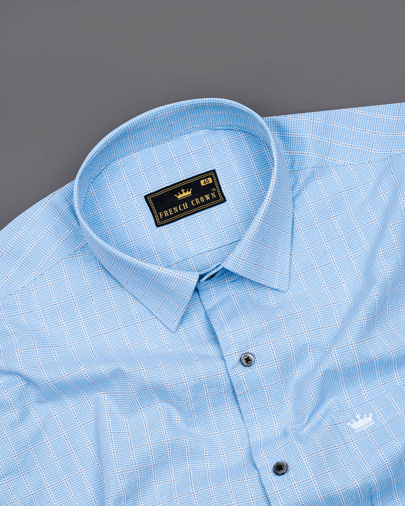 Periwinkle Blue Striped Dobby Textured Premium Giza Cotton Shirt  8464-BLE-38,8464-BLE-H-38,8464-BLE-39,8464-BLE-H-39,8464-BLE-40,8464-BLE-H-40,8464-BLE-42,8464-BLE-H-42,8464-BLE-44,8464-BLE-H-44,8464-BLE-46,8464-BLE-H-46,8464-BLE-48,8464-BLE-H-48,8464-BLE-50,8464-BLE-H-50,8464-BLE-52,8464-BLE-H-52