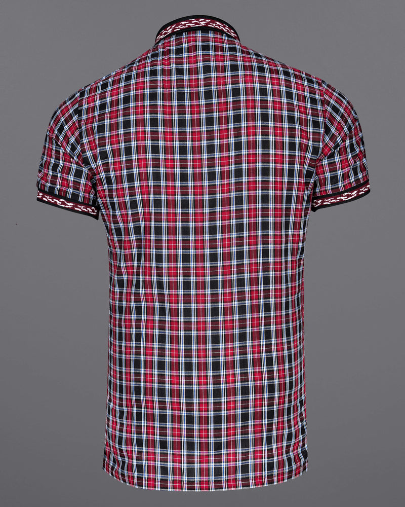 Shiraz Red and Black Plaid Premium Cotton Designer Polo Shirt 8478-PC-TS-38,8478-PC-TS-H-38,8478-PC-TS-39,8478-PC-TS-H-39,8478-PC-TS-40,8478-PC-TS-H-40,8478-PC-TS-42,8478-PC-TS-H-42,8478-PC-TS-44,8478-PC-TS-H-44,8478-PC-TS-46,8478-PC-TS-H-46,8478-PC-TS-48,8478-PC-TS-H-48,8478-PC-TS-50,8478-PC-TS-H-50,8478-PC-TS-52,8478-PC-TS-H-52