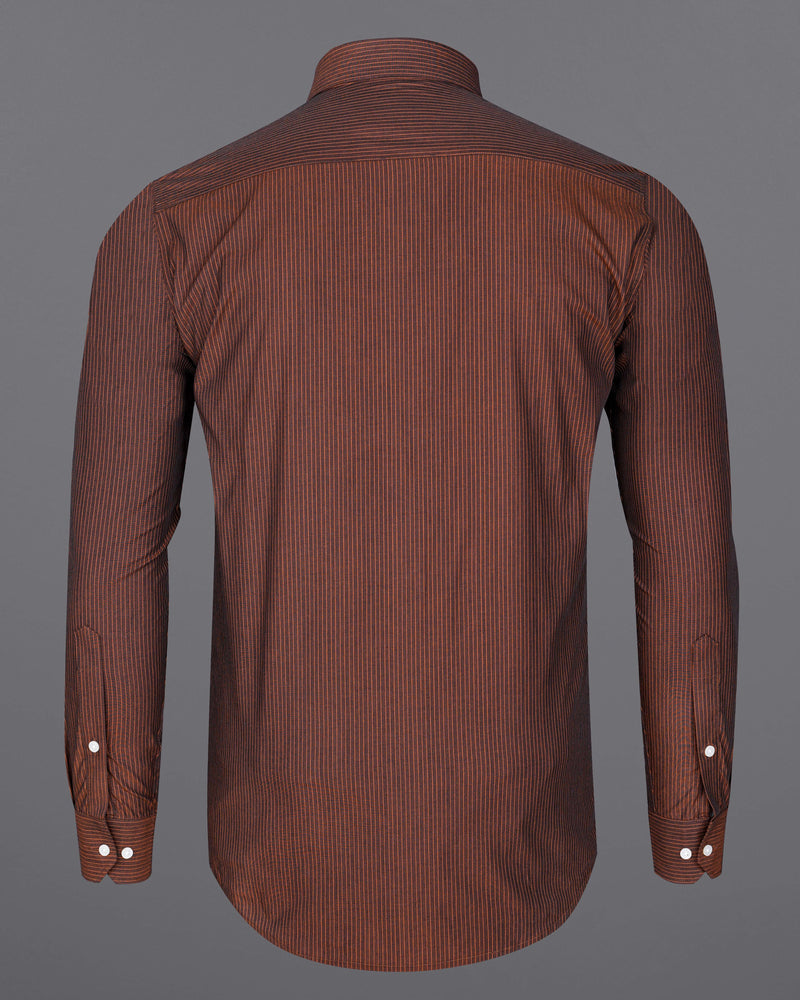 Buccaneer Brown Striped Premium Cotton Shirt 8494-38,8494-H-38,8494-39,8494-H-39,8494-40,8494-H-40,8494-42,8494-H-42,8494-44,8494-H-44,8494-46,8494-H-46,8494-48,8494-H-48,8494-50,8494-H-50,8494-52,8494-H-52