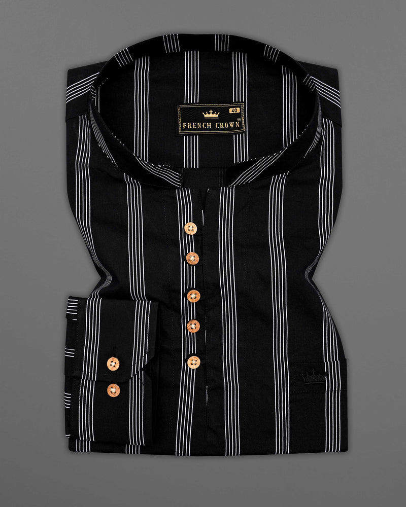 Jade Black Pin Striped Twill Premium Cotton Kurta Shirt 8495-KS-38,8495-KS-H-38,8495-KS-39,8495-KS-H-39,8495-KS-40,8495-KS-H-40,8495-KS-42,8495-KS-H-42,8495-KS-44,8495-KS-H-44,8495-KS-46,8495-KS-H-46,8495-KS-48,8495-KS-H-48,8495-KS-50,8495-KS-H-50,8495-KS-52,8495-KS-H-52