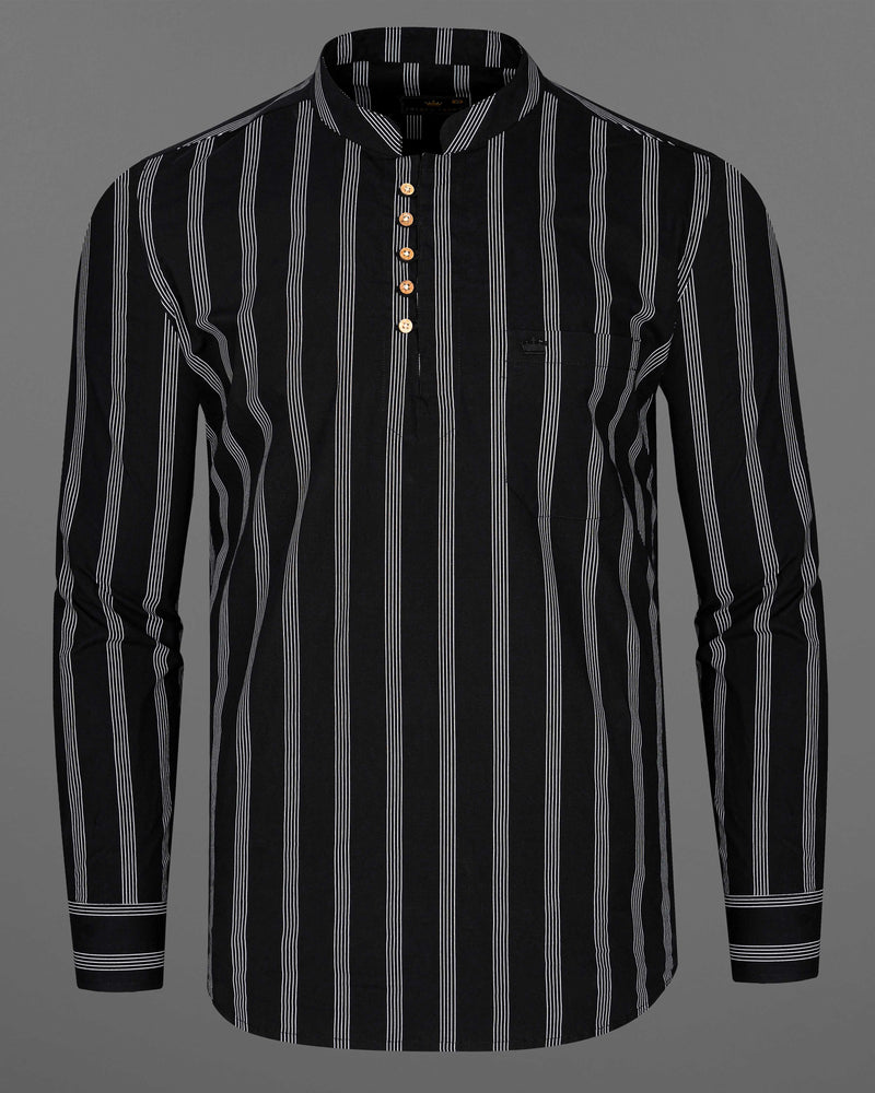 Jade Black Pin Striped Twill Premium Cotton Kurta Shirt 8495-KS-38,8495-KS-H-38,8495-KS-39,8495-KS-H-39,8495-KS-40,8495-KS-H-40,8495-KS-42,8495-KS-H-42,8495-KS-44,8495-KS-H-44,8495-KS-46,8495-KS-H-46,8495-KS-48,8495-KS-H-48,8495-KS-50,8495-KS-H-50,8495-KS-52,8495-KS-H-52