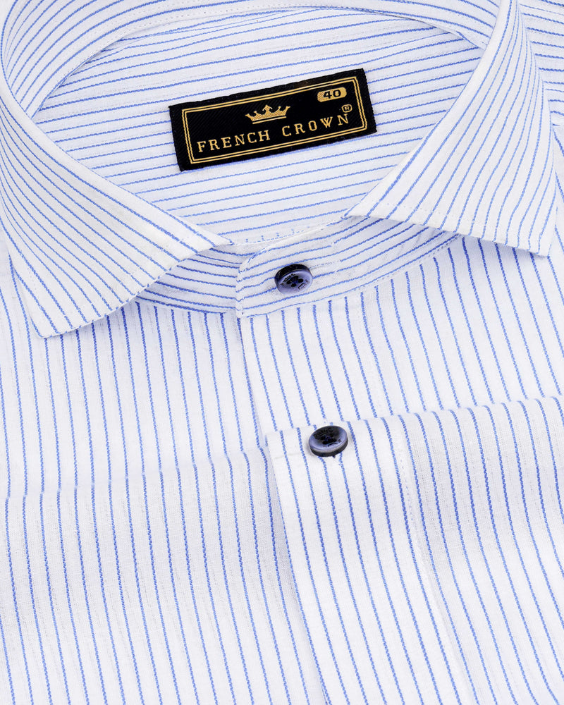 Bright White with Sapphire Blue Striped  Dobby Textured Premium Giza Cotton Shirt 8510-CA-BLE-38,8510-CA-BLE-H-38,8510-CA-BLE-9,8510-CA-BLE-9,8510-CA-BLE-40,8510-CA-BLE-H-40,8510-CA-BLE-2,8510-CA-BLE-2,8510-CA-BLE-4,8510-CA-BLE-4,8510-CA-BLE-6,8510-CA-BLE-6,8510-CA-BLE-8,8510-CA-BLE-8,8510-CA-BLE-50,8510-CA-BLE-H-50,8510-CA-BLE-2,8510-CA-BLE-2