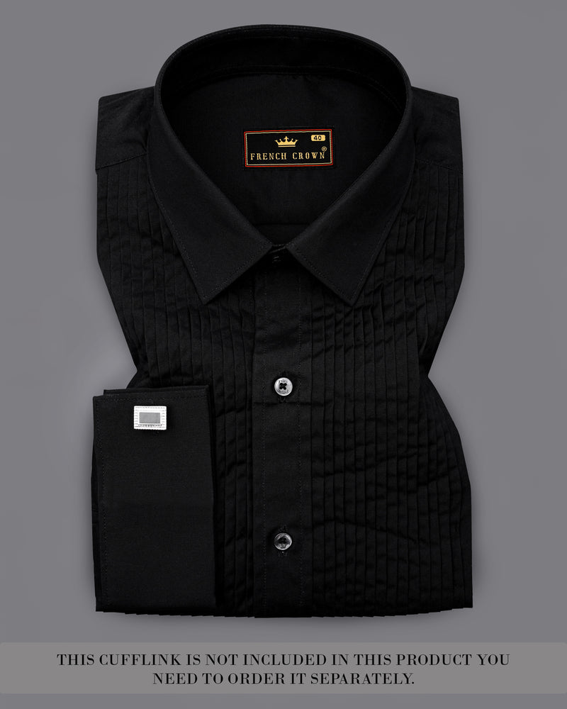 Jade Black premium Cotton Tuxedo Shirt