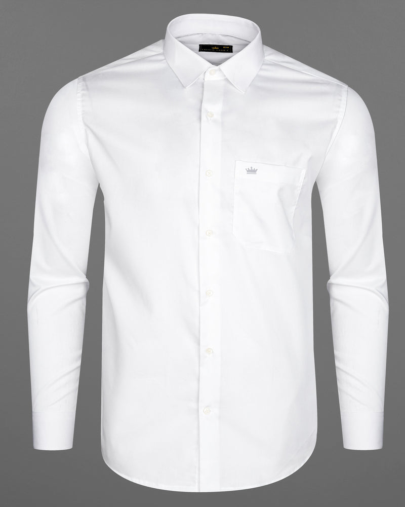 Bright White Twill Textured Giza Cotton Shirt  8568-38,8568-H-38,8568-39,8568-H-39,8568-40,8568-H-40,8568-42,8568-H-42,8568-44,8568-H-44,8568-46,8568-H-46,8568-48,8568-H-48,8568-50,8568-H-50,8568-52,8568-H-52