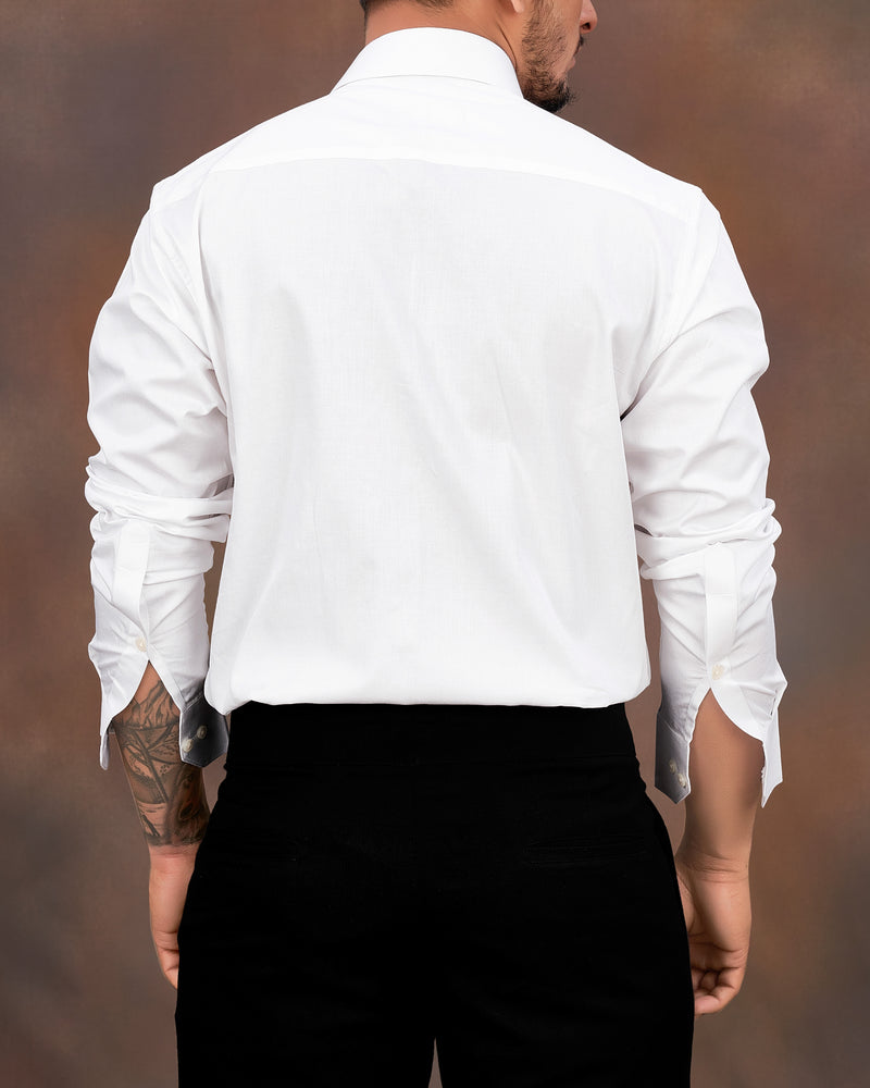 Bright White Super Soft Premium Cotton Stretchable Shirt