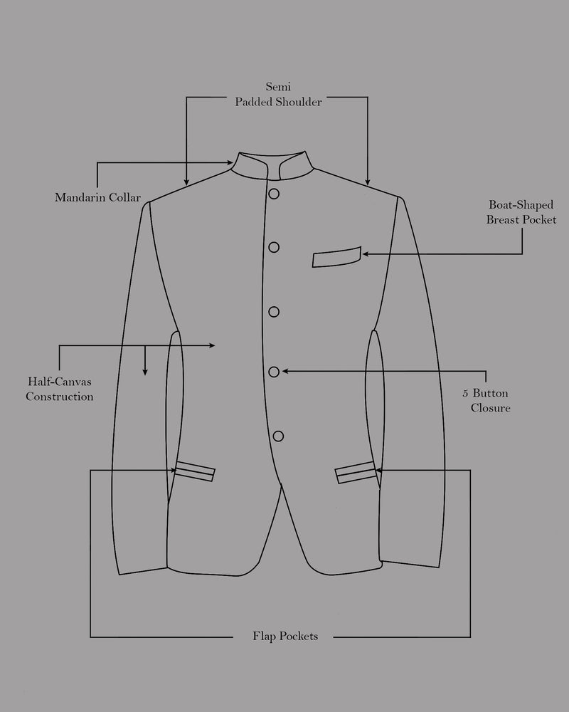 Mine Shaft Green Bandhgala Blazer