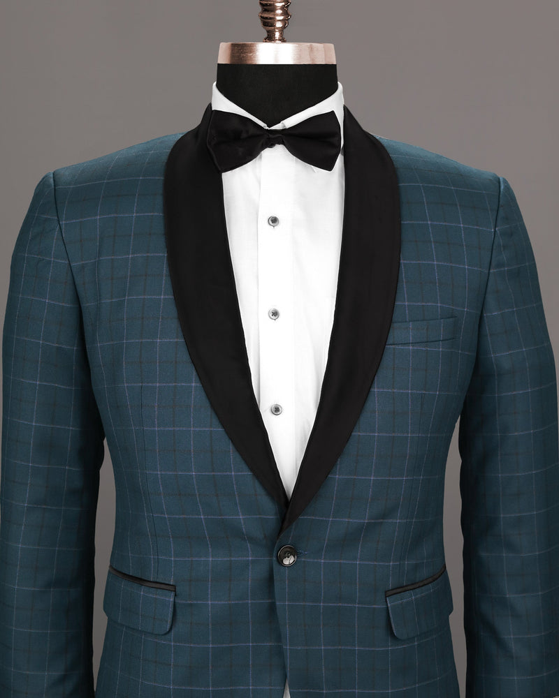 Pickled Bluewood Plaid Wool Rich Tuxedo Blazer BL1193-BKL-36, BL1193-BKL-38, BL1193-BKL-40, BL1193-BKL-42, BL1193-BKL-44, BL1193-BKL-46, BL1193-BKL-48, BL1193-BKL-50, BL1193-BKL-52, BL1193-BKL-54, BL1193-BKL-56, BL1193-BKL-58, BL1193-BKL-60