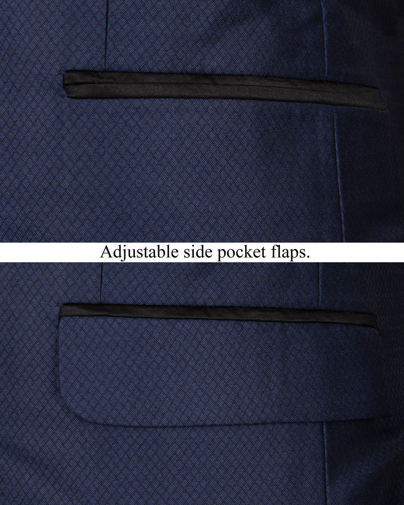 Port Gore Blue Subtle Textured Woolrich Tuxedo Blazer BL1273-BKL-42, BL1273-BKL-54, BL1273-BKL-56, BL1273-BKL-58, BL1273-BKL-36, BL1273-BKL-38, BL1273-BKL-40, BL1273-BKL-44, BL1273-BKL-46, BL1273-BKL-48, BL1273-BKL-50, BL1273-BKL-52, BL1273-BKL-60