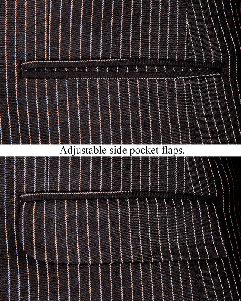 Dune with Swiss Grey Striped Wool Rich Blazer BL1301-SB-36, BL1301-SB-38, BL1301-SB-40, BL1301-SB-42, BL1301-SB-44, BL1301-SB-50, BL1301-SB-52, BL1301-SB-54, BL1301-SB-56, BL1301-SB-46, BL1301-SB-48, BL1301-SB-58, BL1301-SB-60