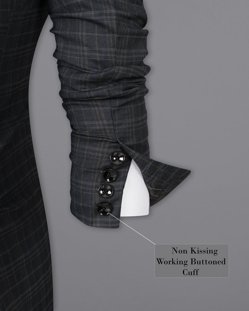 Shark Gray Plaid Wool Rich Blazer BL1330-SB-36, BL1330-SB-38, BL1330-SB-40, BL1330-SB-42, BL1330-SB-44, BL1330-SB-46, BL1330-SB-48, BL1330-SB-50, BL1330-SB-52, BL1330-SB-54, BL1330-SB-56, BL1330-SB-58, BL1330-SB-60