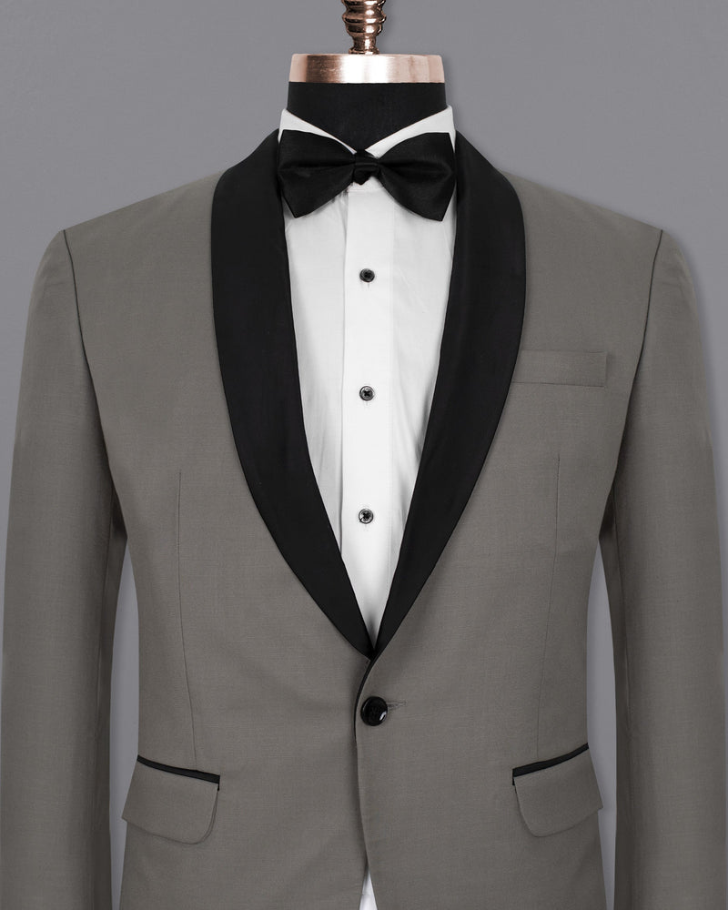 Flint Gray Wool Rich Tuxedo Blazer BL1344-BKL-36, BL1344-BKL-38, BL1344-BKL-40, BL1344-BKL-42, BL1344-BKL-44, BL1344-BKL-46, BL1344-BKL-48, BL1344-BKL-50, BL1344-BKL-52, BL1344-BKL-54, BL1344-BKL-56, BL1344-BKL-58, BL1344-BKL-60