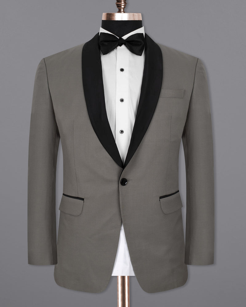 Flint Gray Wool Rich Tuxedo Blazer BL1344-BKL-36, BL1344-BKL-38, BL1344-BKL-40, BL1344-BKL-42, BL1344-BKL-44, BL1344-BKL-46, BL1344-BKL-48, BL1344-BKL-50, BL1344-BKL-52, BL1344-BKL-54, BL1344-BKL-56, BL1344-BKL-58, BL1344-BKL-60