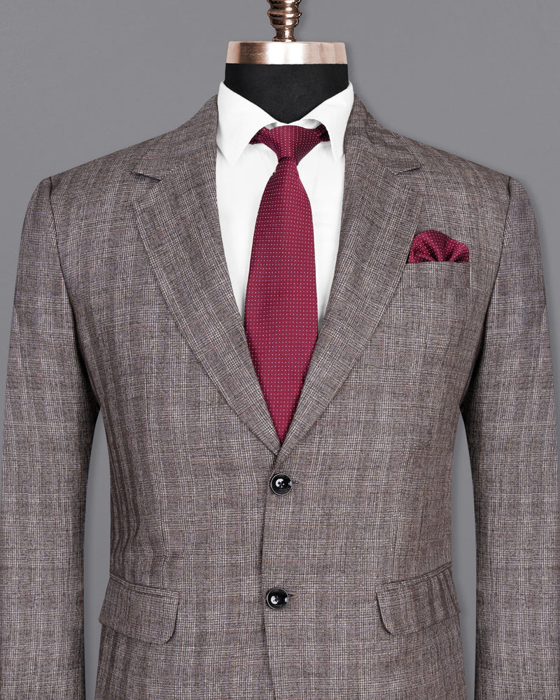 Don Juan Brown Plaid Wool Rich Blazer BL1394-SB-36, BL1394-SB-38, BL1394-SB-40, BL1394-SB-42, BL1394-SB-44, BL1394-SB-46, BL1394-SB-48, BL1394-SB-50, BL1394-SB-52, BL1394-SB-54, BL1394-SB-56, BL1394-SB-58, BL1394-SB-60