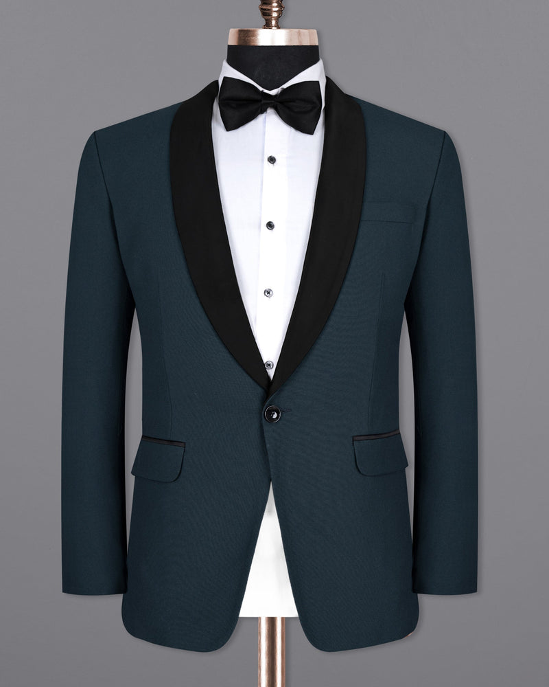 Biscay Blue Wool Rich Tuxedo Blazer BL1411-BKL-36, BL1411-BKL-38, BL1411-BKL-40, BL1411-BKL-42, BL1411-BKL-44, BL1411-BKL-46, BL1411-BKL-48, BL1411-BKL-50, BL1411-BKL-52, BL1411-BKL-54, BL1411-BKL-56, BL1411-BKL-58, BL1411-BKL-60