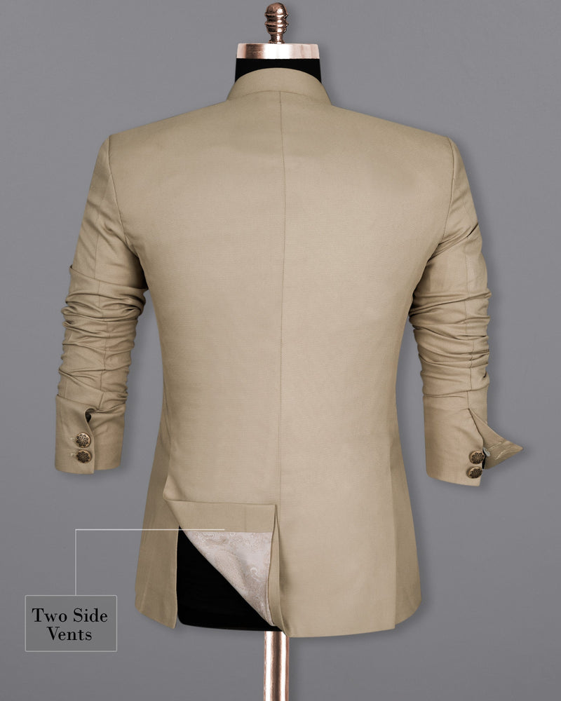 Malta Cream Bandhgala Wool Rich Blazer BL1425-BG-36, BL1425-BG-38, BL1425-BG-40, BL1425-BG-42, BL1425-BG-44, BL1425-BG-46, BL1425-BG-48, BL1425-BG-50, BL1425-BG-52, BL1425-BG-54, BL1425-BG-56, BL1425-BG-58, BL1425-BG-60