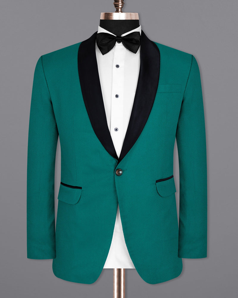 Mosque Green Wool Rich Tuxedo Blazer BL1468-BKL-36,BL1468-BKL-38,BL1468-BKL-40,BL1468-BKL-42,BL1468-BKL-44,BL1468-BKL-46,BL1468-BKL-48,BL1468-BKL-50,BL1468-BKL-52,BL1468-BKL-54,BL1468-BKL-56,BL1468-BKL-58,BL1468-BKL-60