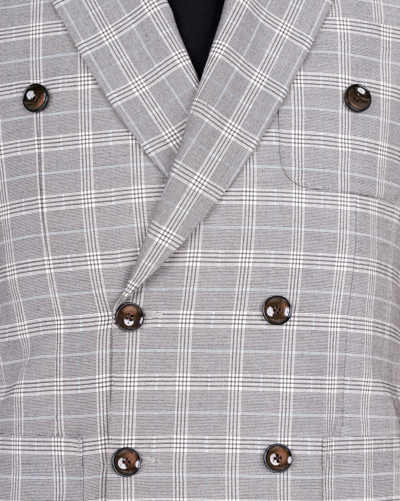 Mercury Grey Plaid Woolrich Double-Breasted Blazer BL1478-D22-36,BL1478-DB-PP-38,BL1478-DB-PP-40,BL1478-DB-PP-42,BL1478-DB-PP-44,BL1478-DB-PP-46,BL1478-DB-PP-48,BL1478-DB-PP-50,BL1478-DB-PP-52,BL1478-DB-PP-54,BL1478-DB-PP-56,BL1478-DB-PP-58,BL1478-DB-PP-60