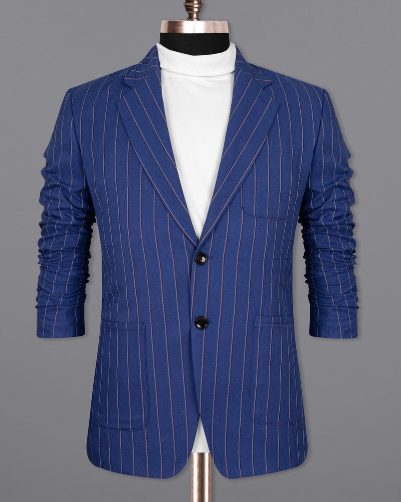 Bahama Blue Striped Woolrich Sports Blazer BL1521-SB-PP-36, BL1521-SB-PP-38, BL1521-SB-PP-40, BL1521-SB-PP-42, BL1521-SB-PP-44, BL1521-SB-PP-46, BL1521-SB-PP-48, BL1521-SB-PP-50, BL1521-SB-PP-52, BL1521-SB-PP-54, BL1521-SB-PP-56, BL1521-SB-PP-58, BL1521-SB-PP-60