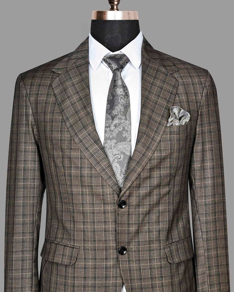 Walnut Plaid Blazer BL154SB-38, BL154SB-58, BL154SB-36, BL154SB-54, BL154SB-52, BL154SB-42, BL154SB-50, BL154SB-44, BL154SB-40, BL154SB-48, BL154SB-56, BL154SB-46, BL154SB-60