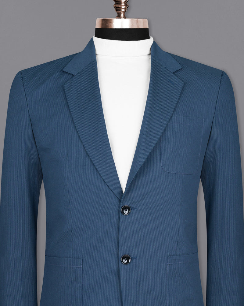 San Juan Blue Subtle Blriped Premium Cotton Sports Blazer BL1569-SB-PP-36, BL1569-SB-PP-38, BL1569-SB-PP-40, BL1569-SB-PP-42, BL1569-SB-PP-44, BL1569-SB-PP-46, BL1569-SB-PP-48, BL1569-SB-PP-50, BL1569-SB-PP-52, BL1569-SB-PP-54, BL1569-SB-PP-56, BL1569-SB-PP-58, BL1569-SB-PP-60