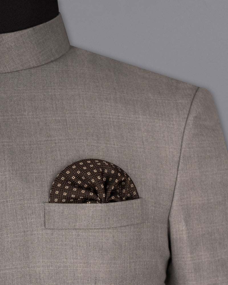 Venus Gray Subtle Plaid Cross Buttoned Wool Rich Bandhgala Blazer BL1595-CBG2-36, BL1595-CBG2-38, BL1595-CBG2-40, BL1595-CBG2-42, BL1595-CBG2-44, BL1595-CBG2-46, BL1595-CBG2-48, BL1595-CBG2-50, BL1595-CBG2-52, BL1595-CBG2-54, BL1595-CBG2-56, BL1595-CBG2-58, BL1595-CBG2-60