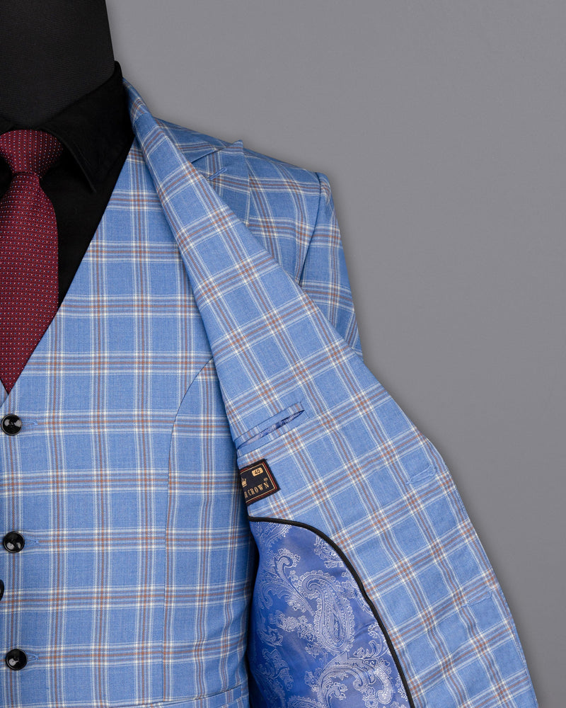 Ship Cove Blue Super fine Windowpane Wool Rich Blazer BL1609-SBP-36, BL1609-SBP-38, BL1609-SBP-40, BL1609-SBP-42, BL1609-SBP-44, BL1609-SBP-46, BL1609-SBP-48, BL1609-SBP-50, BL1609-SBP-52, BL1609-SBP-54, BL1609-SBP-56, BL1609-SBP-58, BL1609-SBP-60