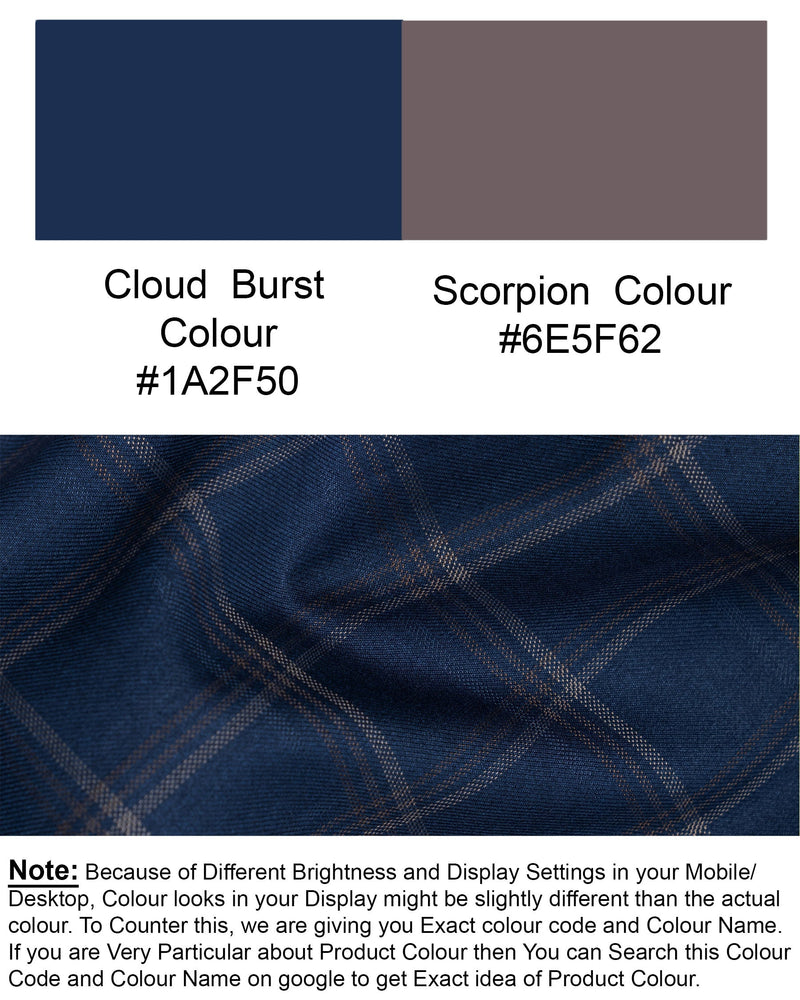 Cloud Burst Blue Super fine Windowpane Double Breasted Wool Rich Blazer BL1610-DB-2B-36, BL1610-DB-2B-38, BL1610-DB-2B-40, BL1610-DB-2B-42, BL1610-DB-2B-44, BL1610-DB-2B-46, BL1610-DB-2B-48, BL1610-DB-2B-50, BL1610-DB-2B-52, BL1610-DB-2B-54, BL1610-DB-2B-56, BL1610-DB-2B-58, BL1610-DB-2B-60