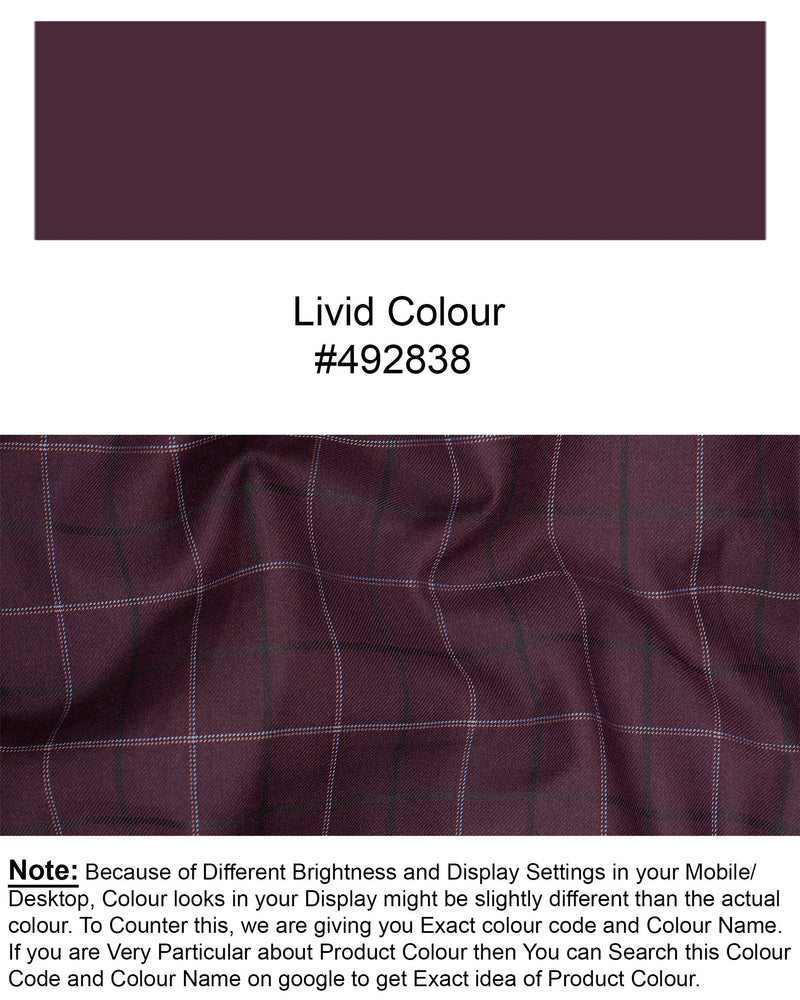 Livid Burgundy Super fine Windowpane Wool Rich Blazer BL1611-SB-36, BL1611-SB-38, BL1611-SB-40, BL1611-SB-42, BL1611-SB-44, BL1611-SB-46, BL1611-SB-48, BL1611-SB-50, BL1611-SB-52, BL1611-SB-54, BL1611-SB-56, BL1611-SB-58, BL1611-SB-60