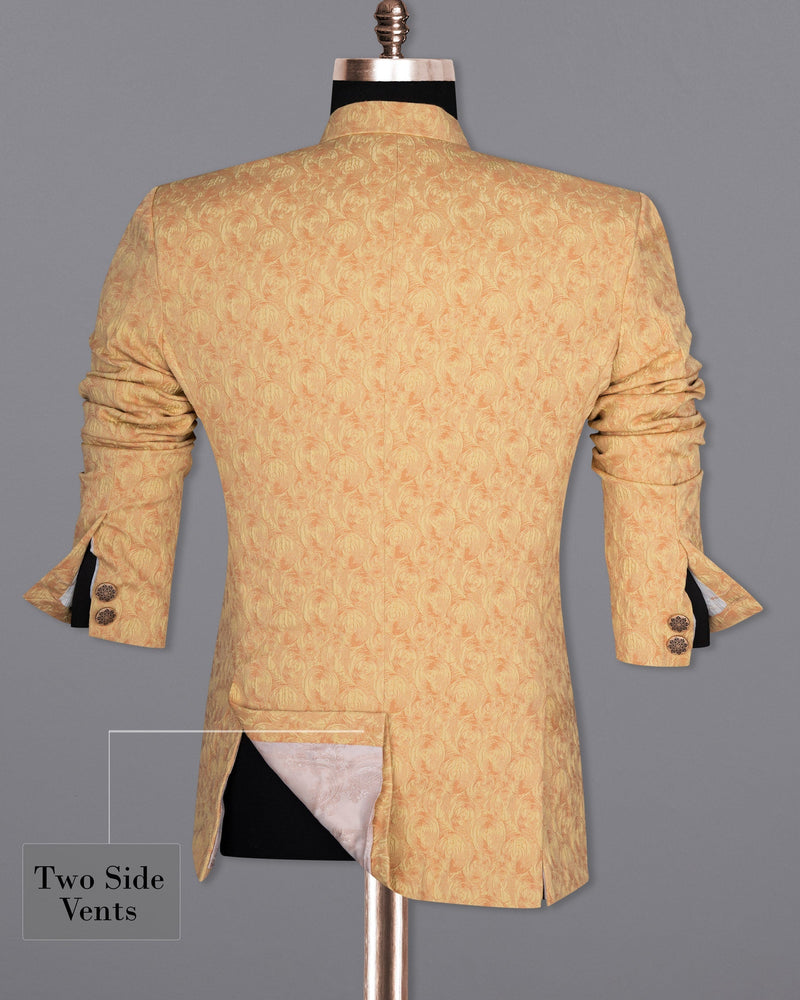 Porche Peach and Corvette Beige Cross Buttoned Bandhgala Designer Blazer BL1667-CBG-36, BL1667-CBG-38, BL1667-CBG-40, BL1667-CBG-42, BL1667-CBG-44, BL1667-CBG-46, BL1667-CBG-48, BL1667-CBG-50, BL1667-CBG-52, BL1667-CBG-54, BL1667-CBG-56, BL1667-CBG-58, BL1667-CBG-60